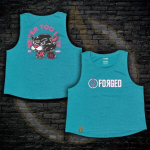 Teal Woman's Panther Athlete Crop