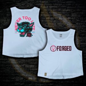 White Woman's Panther Athlete Crop