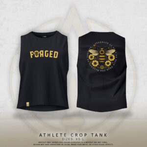 WOMAN’S ATHLETE CROP BLACK – BEE MADNESS