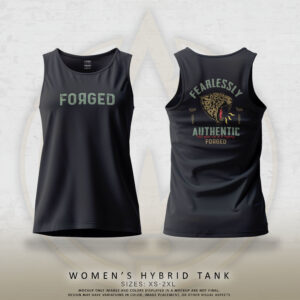 WOMAN’S HYBRID TANK BLACK – AUTHENTIC