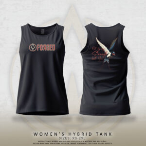 WOMAN’S HYBRID TANK BLACK – STRENGTH