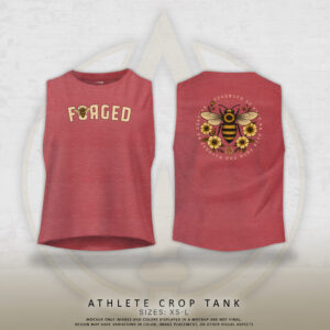 WOMAN’S ATHLETE CROP RED – BEE MADNESS