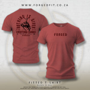 MEN’S FORGED TEE RED – EARNED