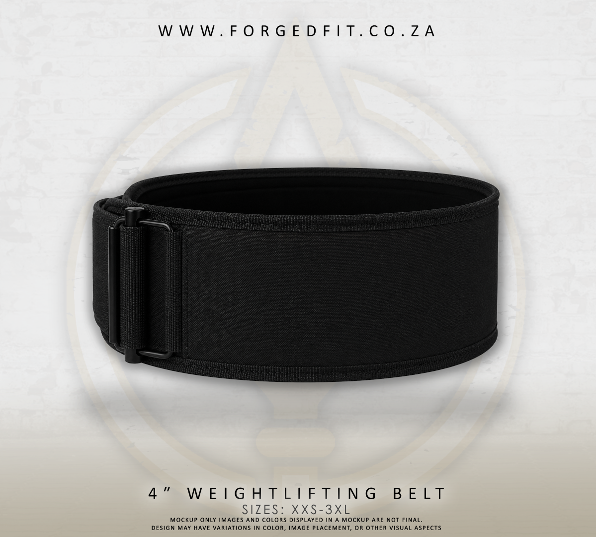 4" Weightlifting Belt - Black Out