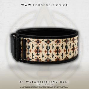 4" Weightlifting Belt - CACTUS