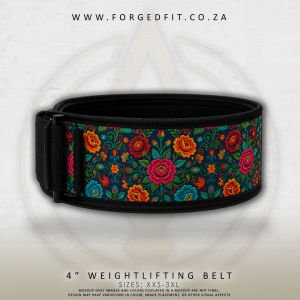 4" Weightlifting Belt - FLOWERS