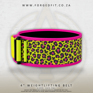 4" Weightlifting Belt - Neon Print