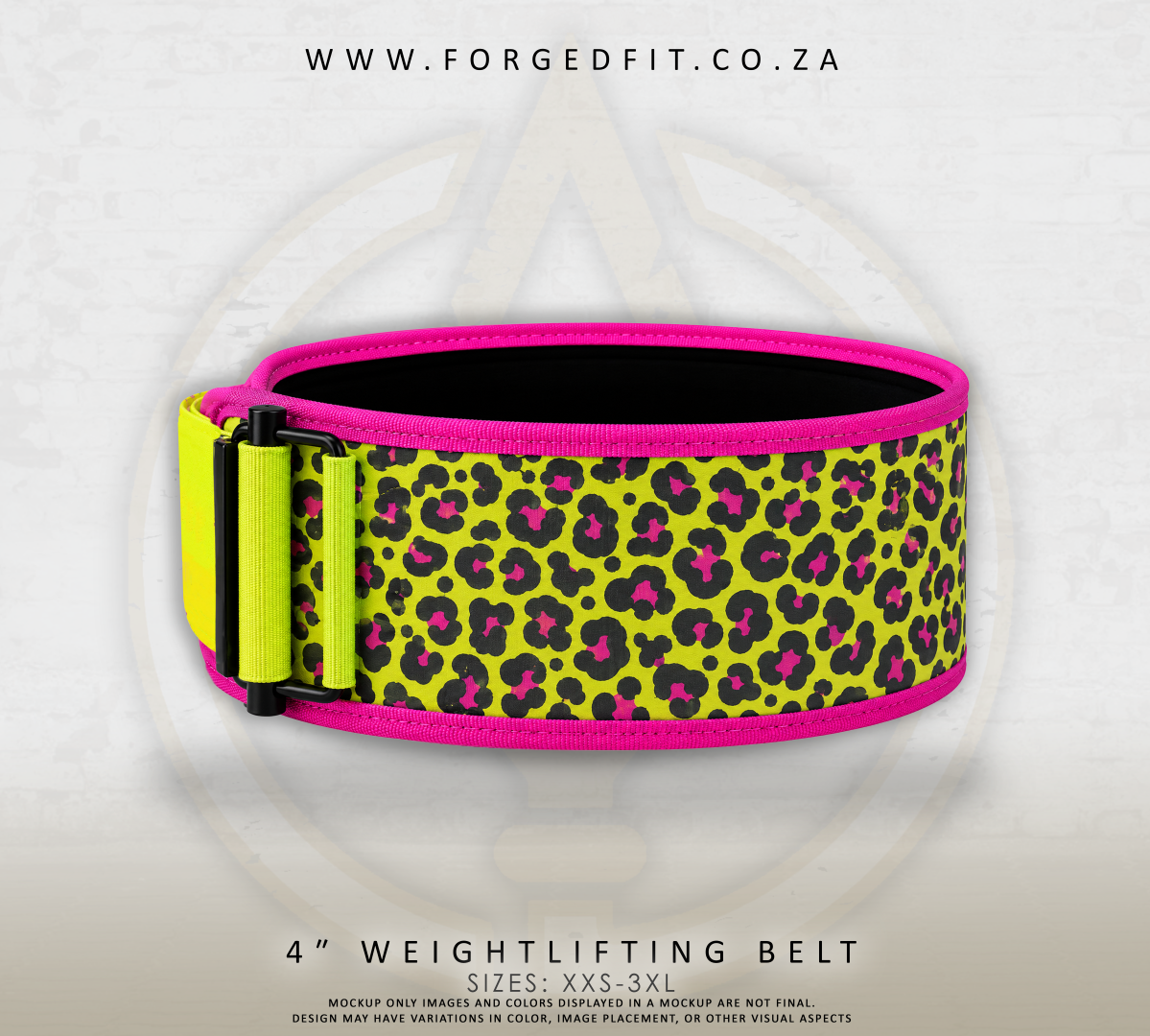 4" Weightlifting Belt - Neon Print