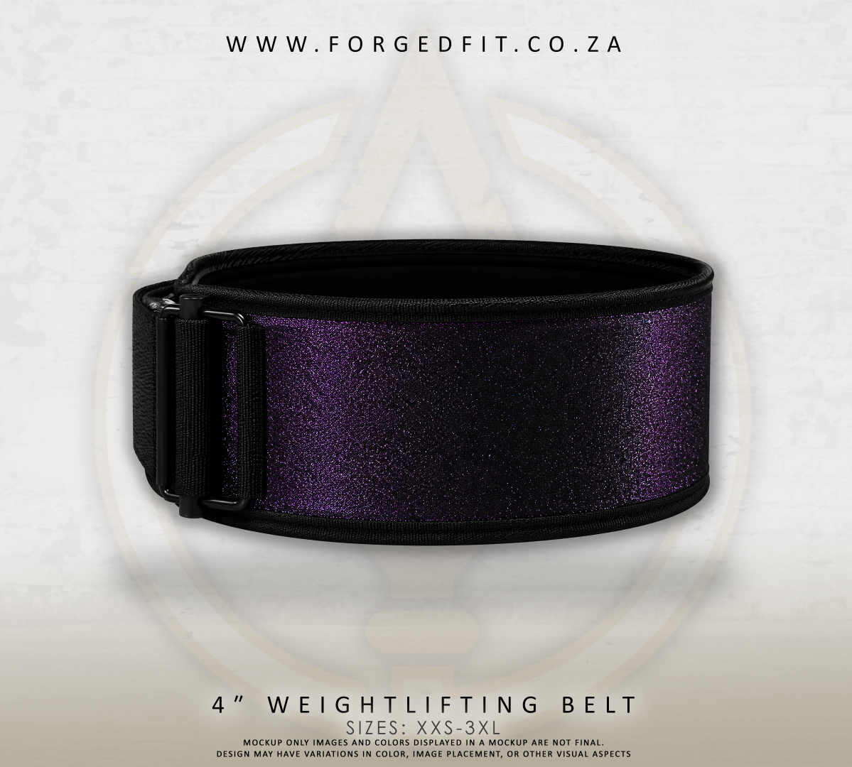 4" Weightlifting Belt - Purple Color-shift (Shimmer)
