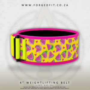 4" Weightlifting Belt - WATERMELON