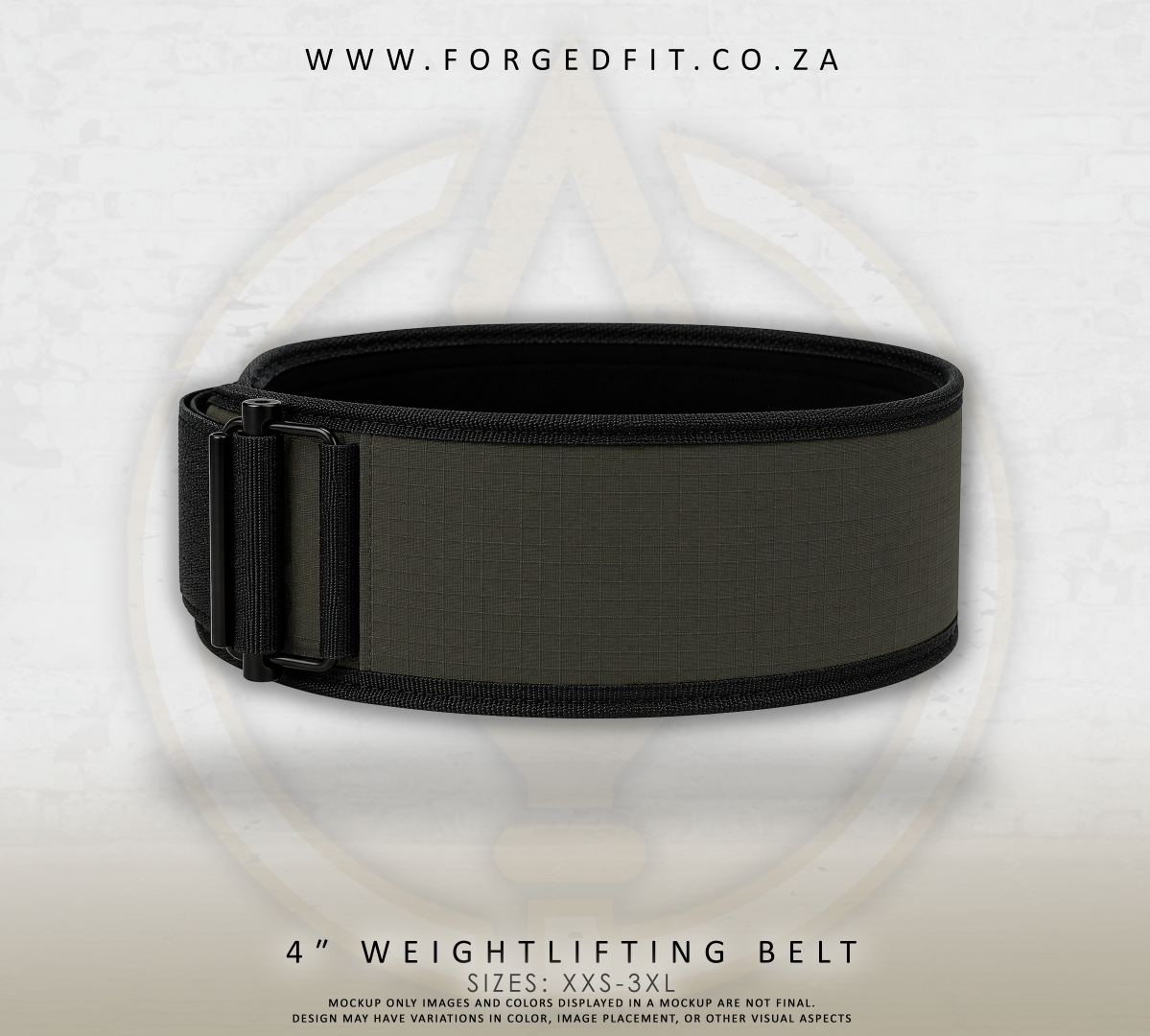 4" Weightlifting Belt - Xanadu (Green-Grey)