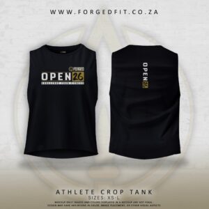 WOMAN’S ATHLETE CROP BLACK – OPEN26 CLASSIC