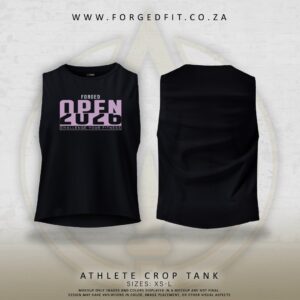 WOMAN’S ATHLETE CROP BLACK – OPEN26 SPLIT