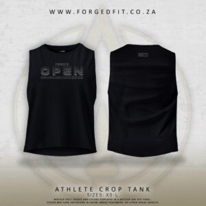 WOMAN’S ATHLETE CROP BLACK – OPEN26 TONE