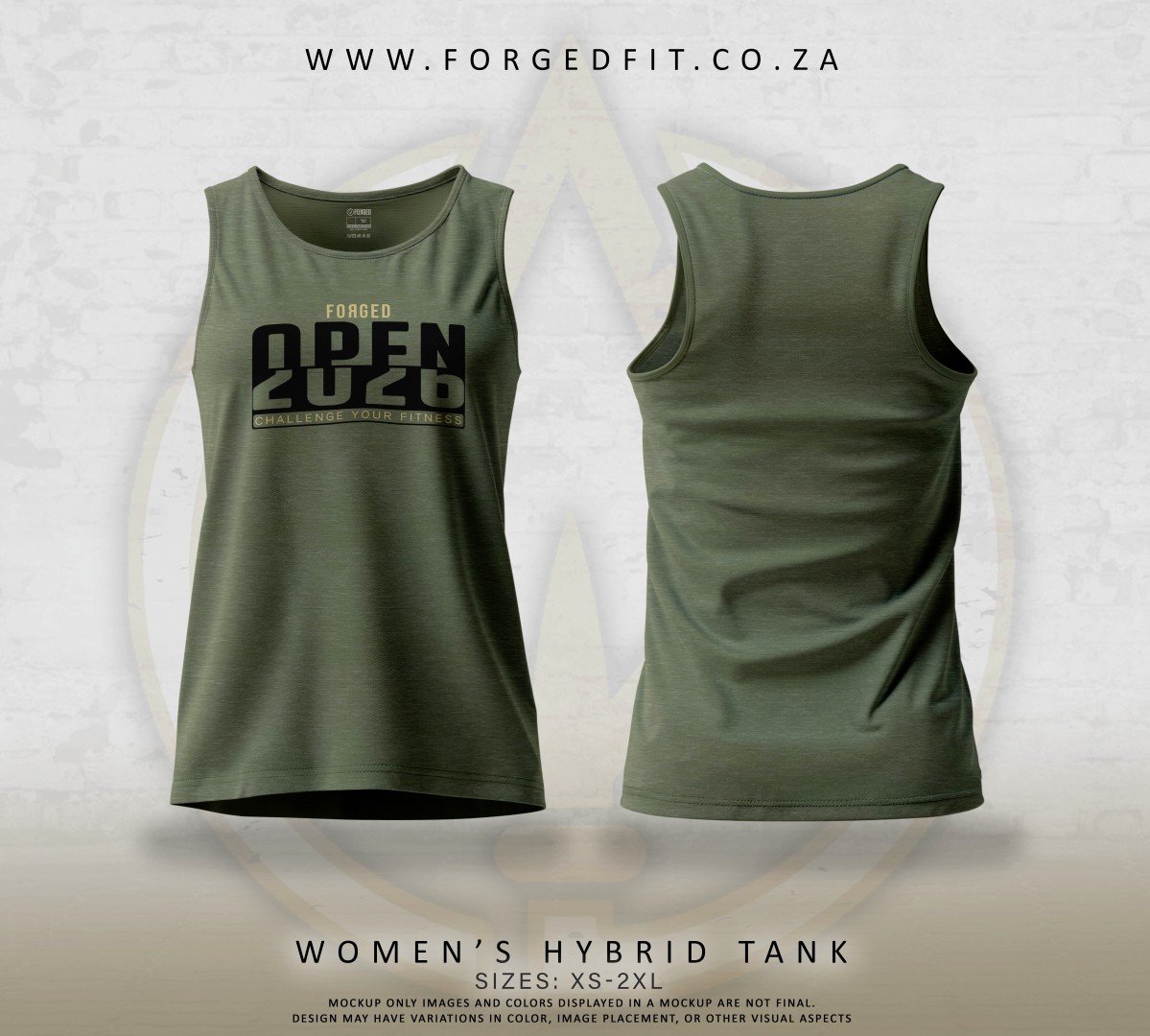 WOMAN’S HYBRID TANK OLIVE – OPEN26 SPLIT
