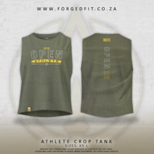WOMAN’S ATHLETE CROP OLIVE – OPEN26 ATHLETE