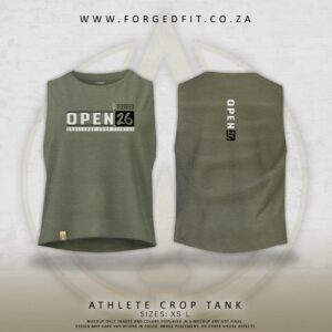 WOMAN’S ATHLETE CROP OLIVE – OPEN26 CLASSIC