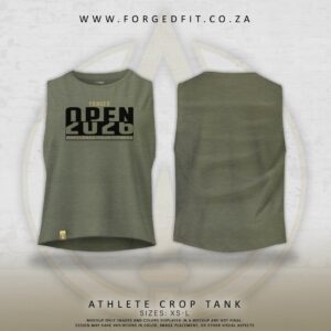 WOMAN’S ATHLETE CROP OLIVE – OPEN26 SPLIT