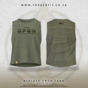 WOMAN’S ATHLETE CROP OLIVE – OPEN26 TONE