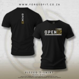 MEN’S FORGED TEE BLACK – OPEN26 CLASSIC