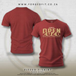 MEN’S FORGED TEE RED – OPEN26 SPLIT