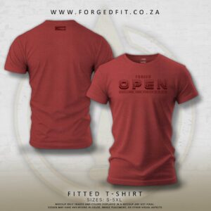 MEN’S FORGED TEE RED – OPEN26 TONE