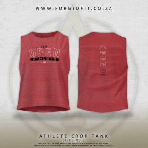 WOMAN’S ATHLETE CROP RED – OPEN26 ATHLETE