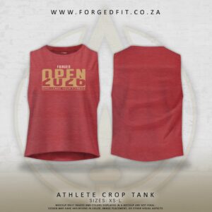 WOMAN’S ATHLETE CROP RED – OPEN26 SPLIT