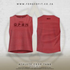 WOMAN’S ATHLETE CROP RED – OPEN26 TONE