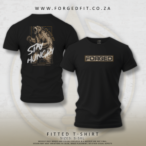 MEN’S FORGED TEE BLACK – STAY HUNGRY