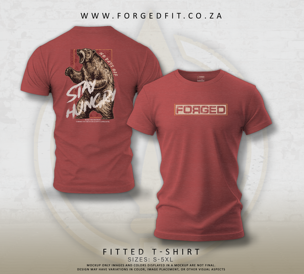 MEN’S FORGED TEE RED – STAY HUNGRY