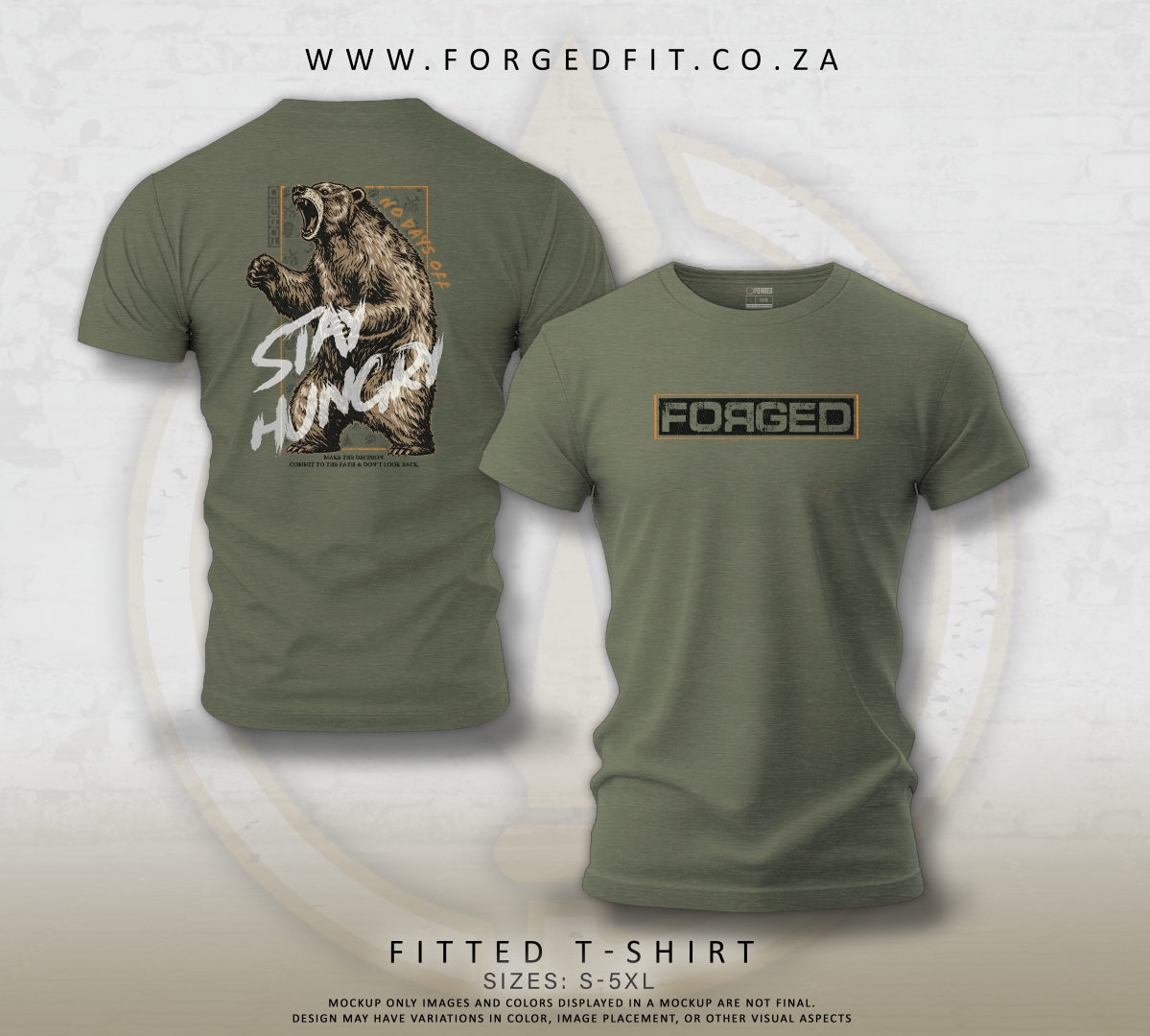 MEN’S FORGED TEE OLIVE – STAY HUNGRY