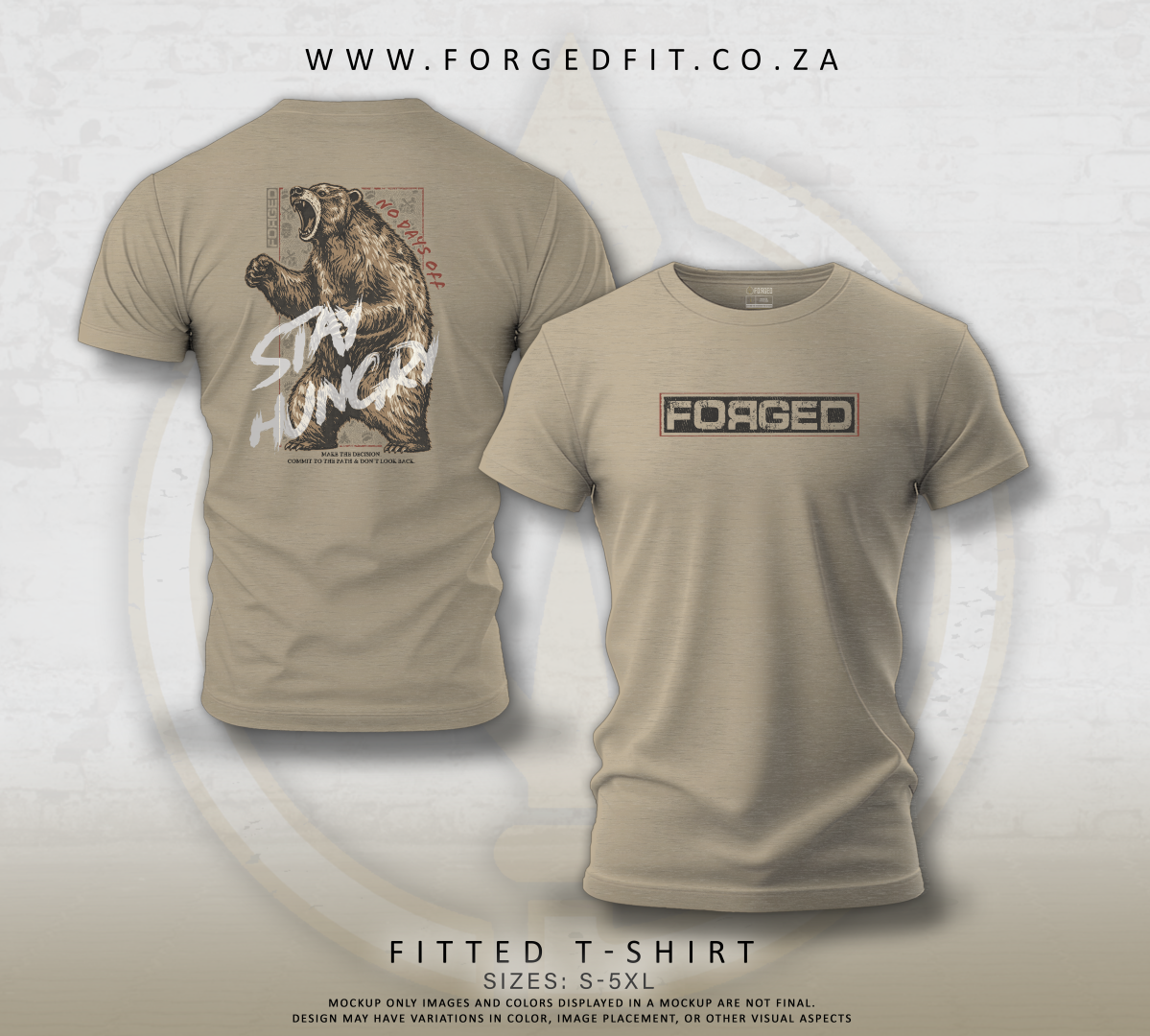 MEN’S FORGED TEE STONE – STAY HUNGRY