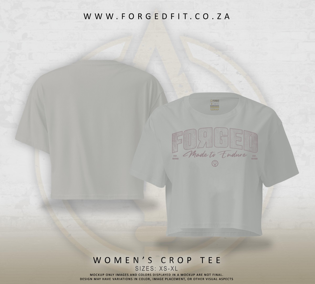 WOMAN’S CROP TEE GREY – ENDURE