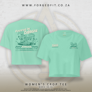 WOMAN’S CROP TEE MINT– CAFFEINE