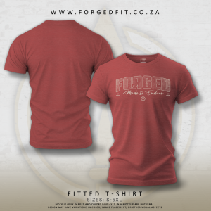 MEN’S FORGED TEE RED – ENDURE